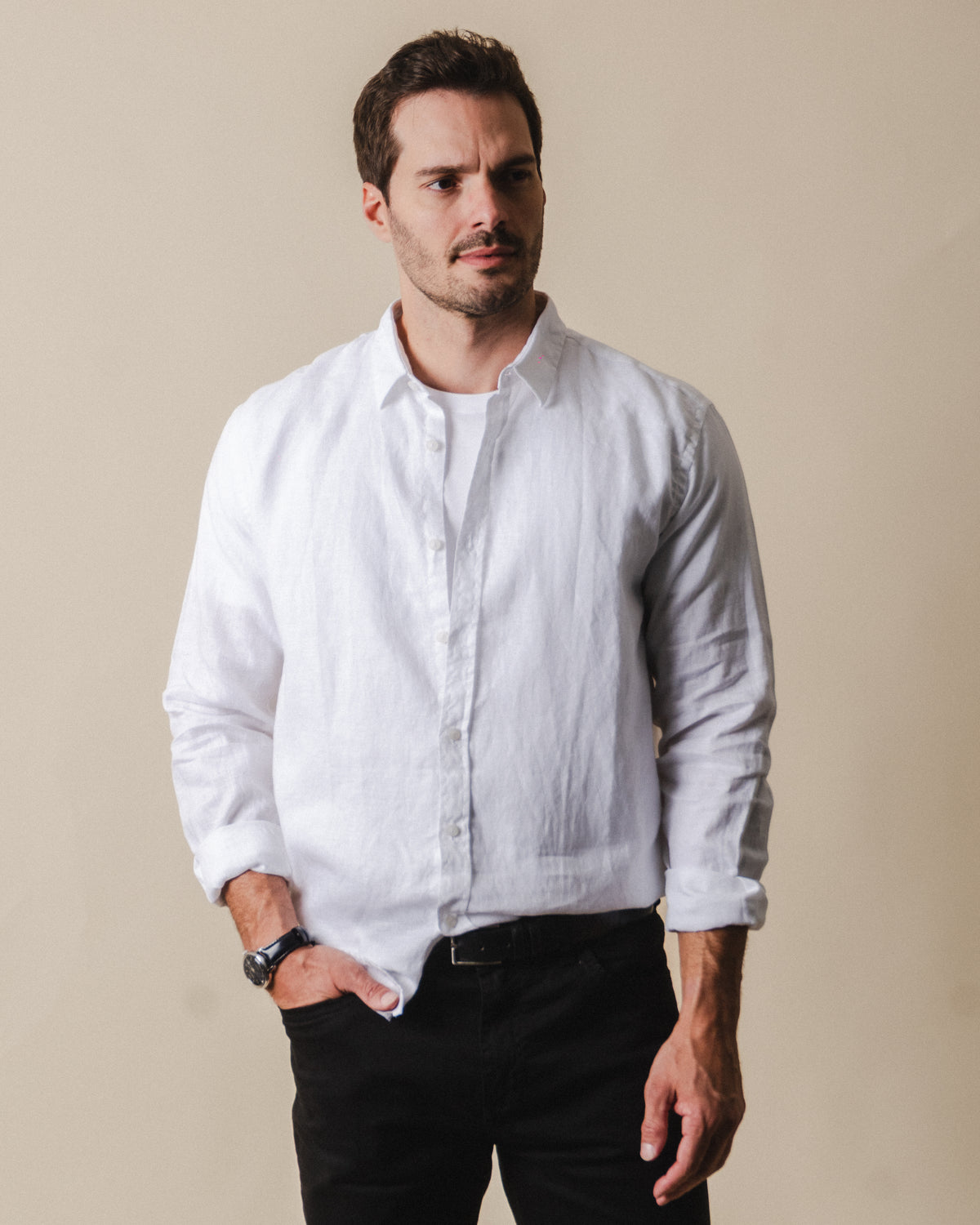 Camisa Manga Longa Clássica Linho
