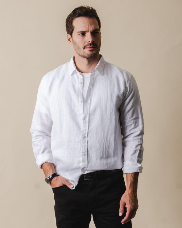 Camisa Manga Longa Clássica Linho